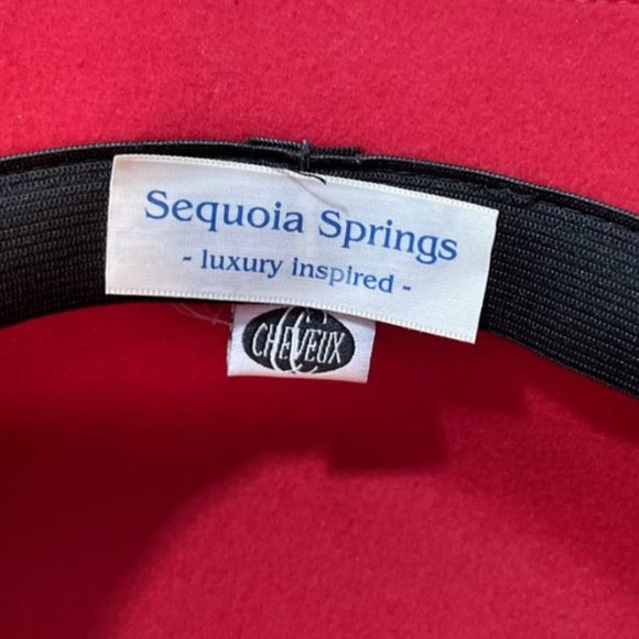 Sequoia Springs Wool Felt Cloche Race Day Hat Red Braided Womens One Size NEW - Picture 5 of 6
